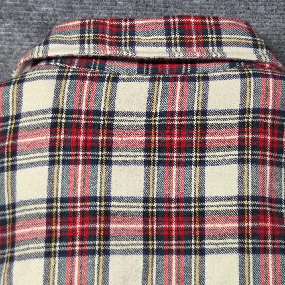 Vintage Arrow Sportswear Quilted Flannel Shirt Jacket Mens M Plaid Lined Shacket